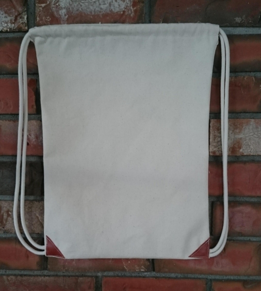 13.5" x 18" Cotton Canvas Cinch Bag