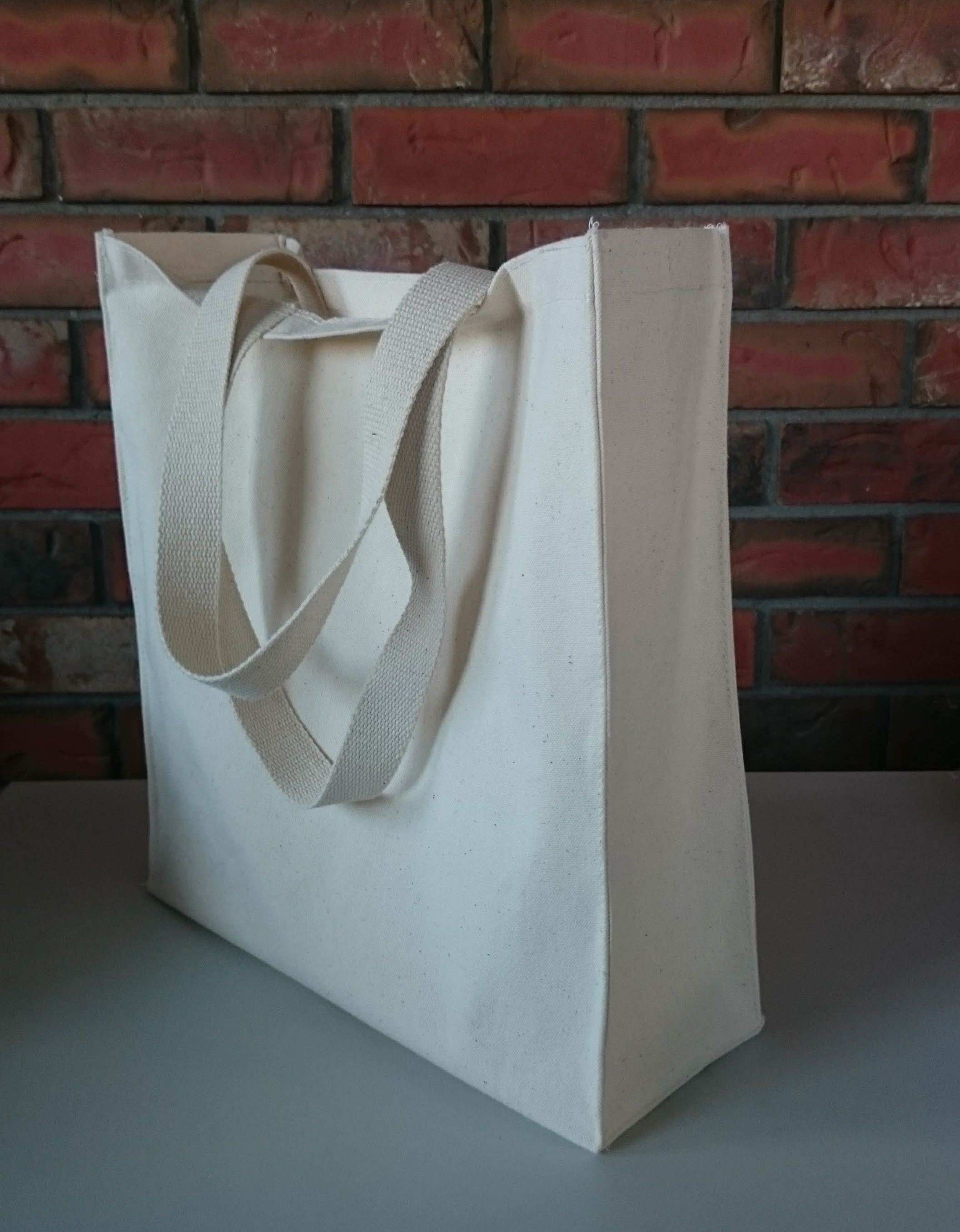 Cotton canvas 2-bottle shopper tote 12