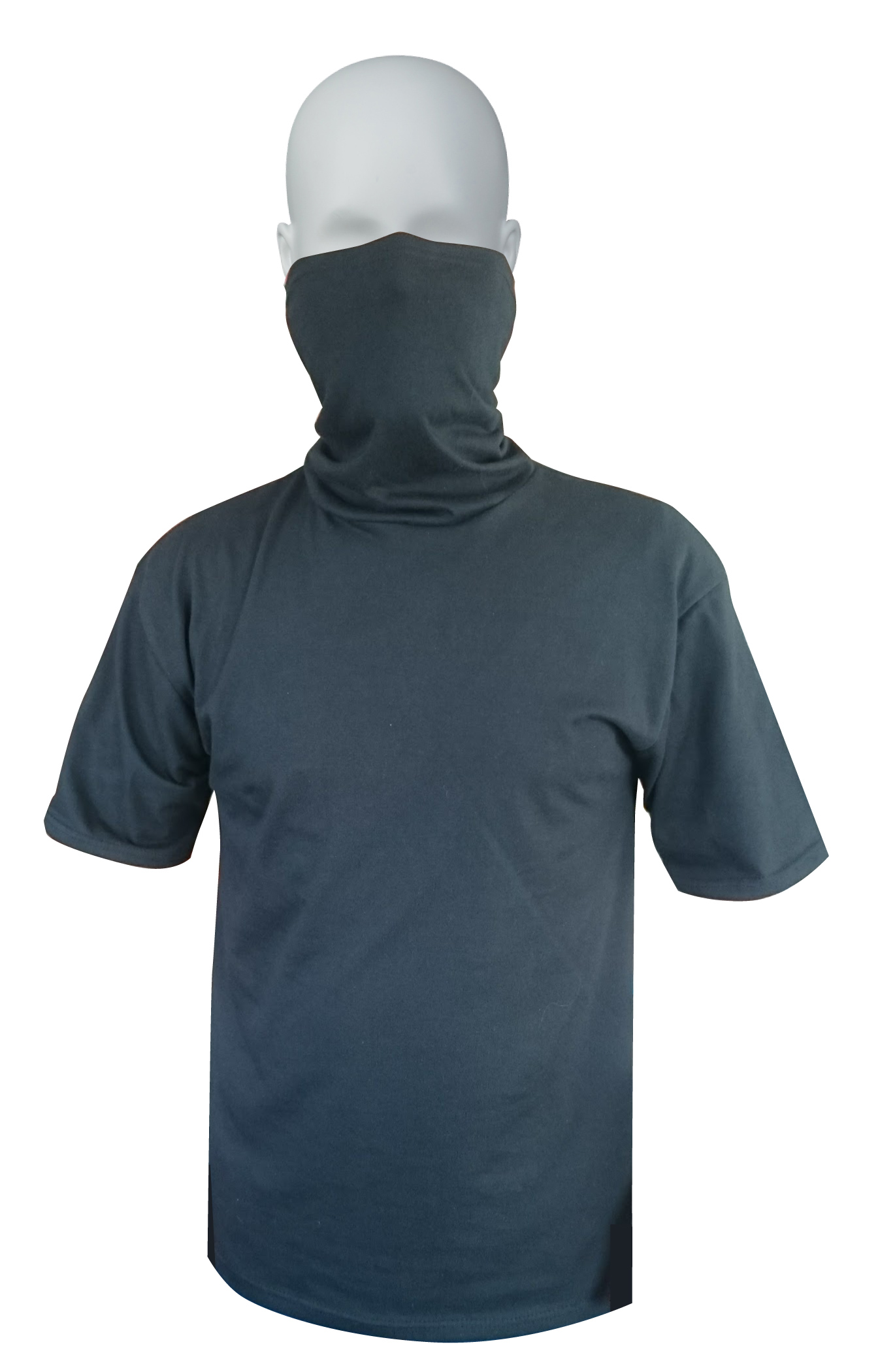 100% cotton ring-spun Unisex Gaiter Neck Tee