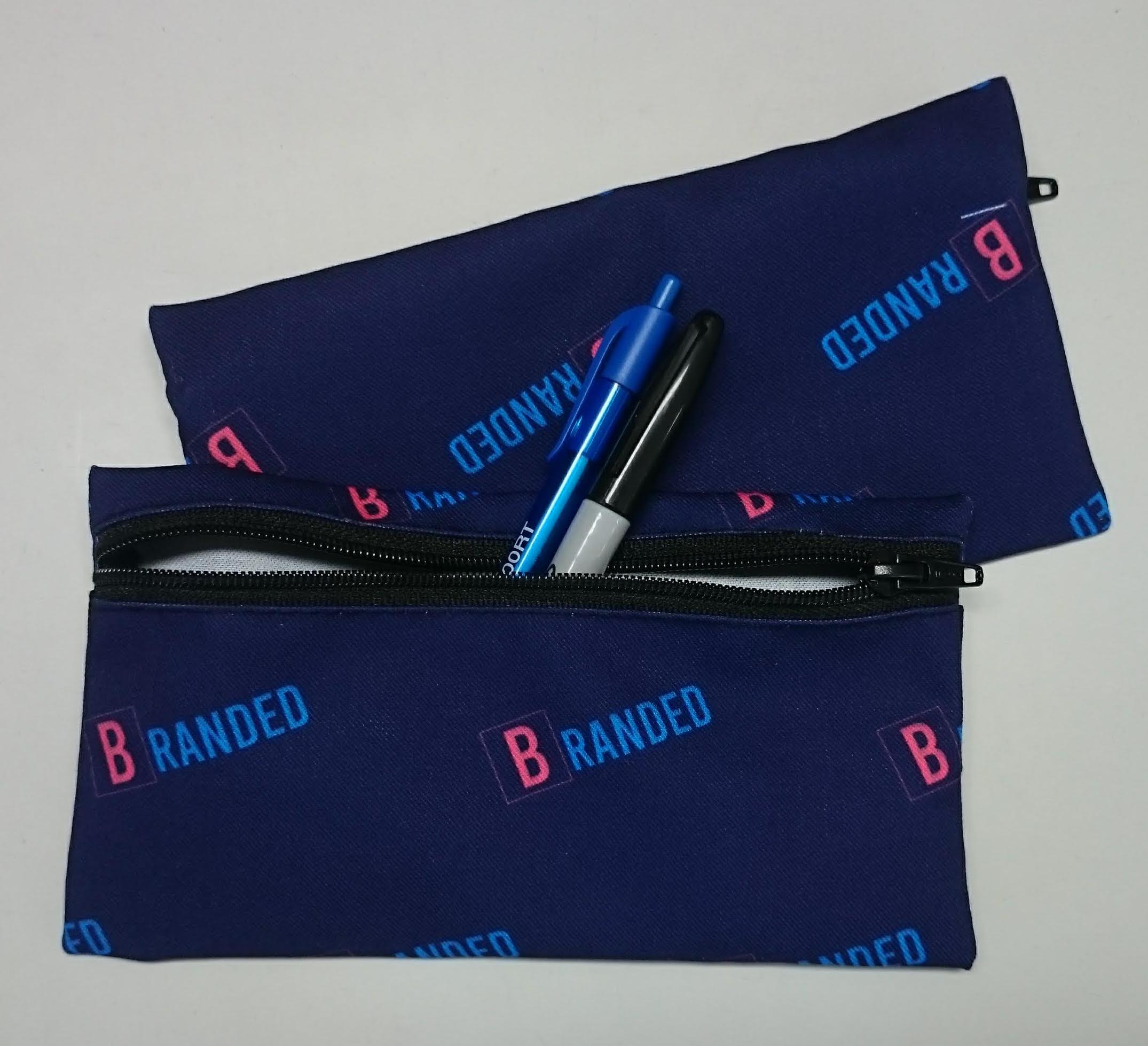 Sublimated 8 1/4" x 4" zippered pencil case