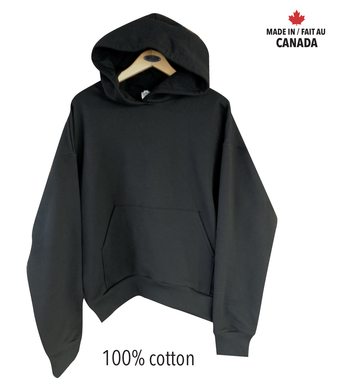 100% cotton Pullover Hooded Sweatshirt