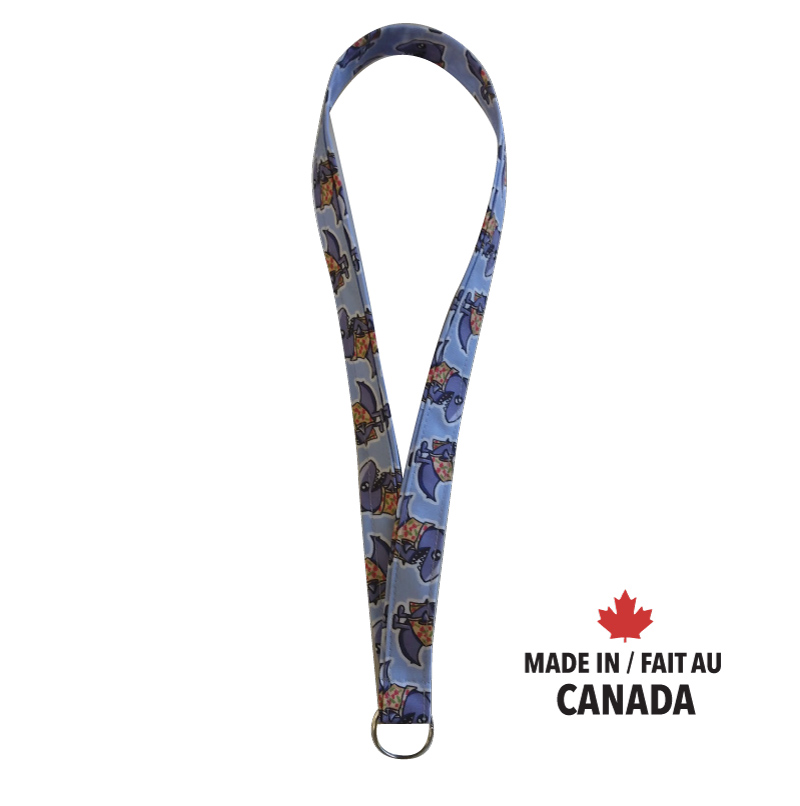 Sublimated polyester fabric lanyard